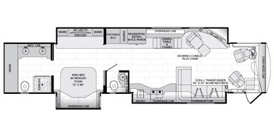 2015 American Coach American Heritage® 45N floorplan