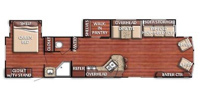 2015 Gulf Stream Conquest Lodge 399DLS floorplan