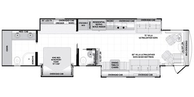 2015 American Coach American Eagle® 45B floorplan