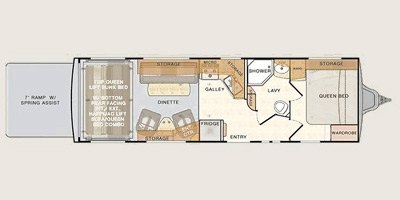 2015 Lance Toy Hauler 2612 floorplan