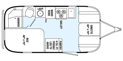 2015 Airstream International Signature Series 19 floorplan