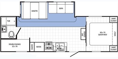 2015 Palomino Canyon Cat 26FBSC floorplan