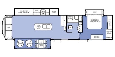 2015 Forest River Cedar Creek Cottage Hathaway Edition 40CRS floorplan