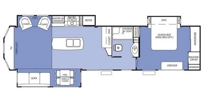 2015 Forest River Cedar Creek Cottage Hathaway Edition 40CRL floorplan
