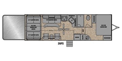 2015 EverGreen Amped 26FS floorplan