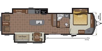 2015 Keystone Residence 407KI floorplan