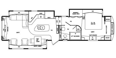 2015 DRV Elite Suites 39RESB3 floorplan