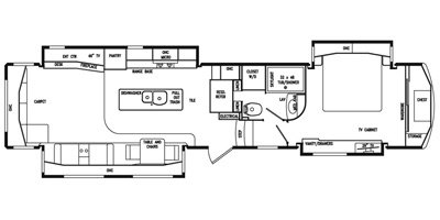 2015 DRV Elite Suites 44 Lafayette floorplan