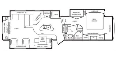 2015 DRV Elite Suites 38RESB3 floorplan