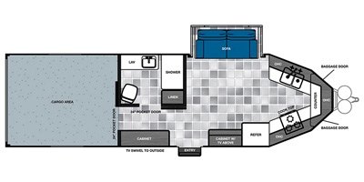 2015 Forest River Work And Play 28VFKS floorplan