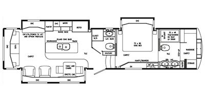 2015 DRV Elite Suites 39DBRS3 floorplan