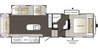 2015 Keystone Outback 296FRS floorplan