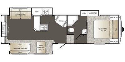 2015 Keystone Outback 315FRE floorplan