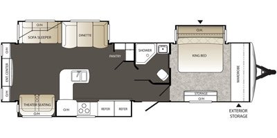 2015 Keystone Outback 326RL floorplan