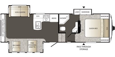 2015 Keystone Outback 280FRE floorplan