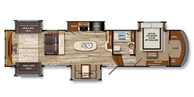 2015 Grand Design Solitude 375RE floorplan