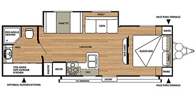 2015 Forest River Salem Cruise Lite 271RBXL floorplan