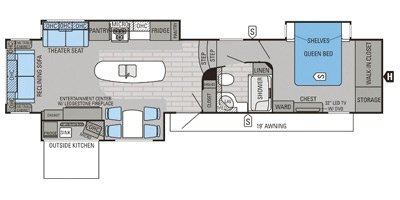 2015 Jayco Eagle Premier 351RSTS floorplan