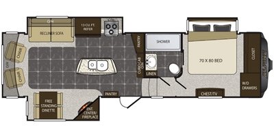 2015 Keystone Alpine 3101RL floorplan