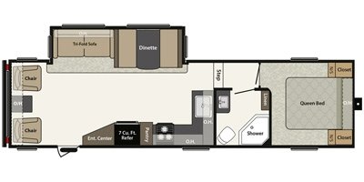 2015 Keystone Springdale 285FWRL floorplan