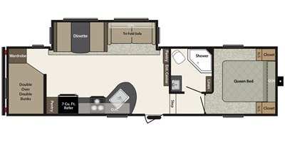 2016 Keystone Springdale 286FWBH floorplan