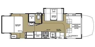 2015 Forest River Forester 2401R MBS floorplan