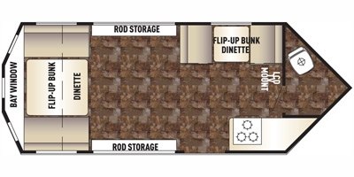 2015 Forest River Grey Wolf Fish House 16BF floorplan
