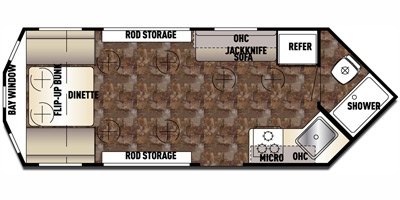 2015 Forest River Grey Wolf Fish House 17MP floorplan