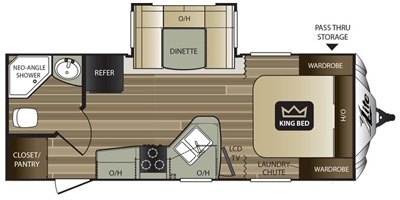 2016 Keystone Cougar X-Lite 21RBS floorplan