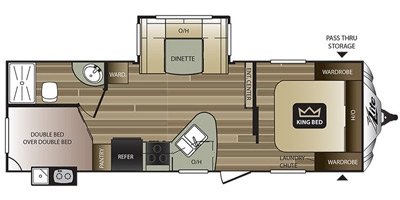 2016 Keystone Cougar X-Lite 25RDB floorplan