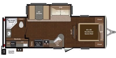 2016 Keystone Sprinter Campfire 26RB floorplan