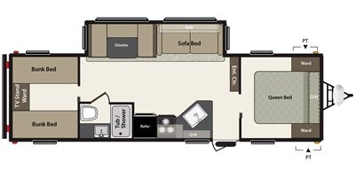 2016 Keystone Summerland 2980BHGS floorplan