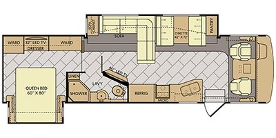 2016 Fleetwood Bounder® 33C floorplan