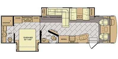 2016 Fleetwood Bounder® 35K floorplan