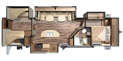 2016 Highland Ridge Mesa Ridge MR310BHS floorplan
