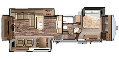 2016 Highland Ridge Mesa Ridge MF347RES floorplan