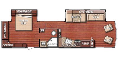 2016 Gulf Stream Conquest Lodge 34FLS floorplan