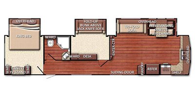 2016 Gulf Stream Conquest Lodge 40DEN floorplan