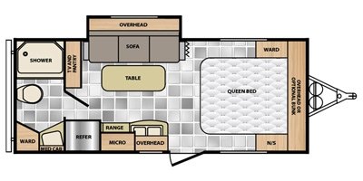2016 Winnebago Micro Minnie 2106FBS floorplan