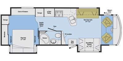 2016 Winnebago Adventurer 35P floorplan