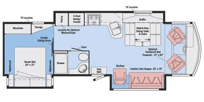 2016 Winnebago Sightseer 33C floorplan