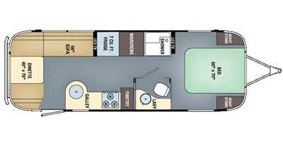 2016 Airstream International Serenity 27FB floorplan
