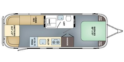 2016 Airstream Land Yacht 28FB floorplan