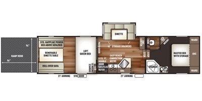 2016 Forest River Wolf Pack 285PACK13 floorplan
