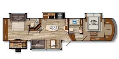 2016 Grand Design Solitude 366DEN floorplan