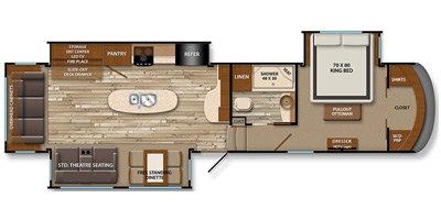 2016 Grand Design Solitude 369RL floorplan