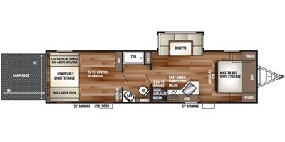 2016 Forest River Wolf Pack 25PACK12 floorplan