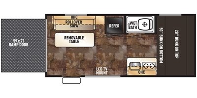 2016 Forest River Wolf Pup 17RP floorplan