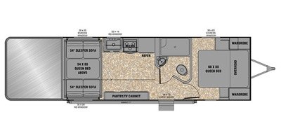 2016 EverGreen Amped 24FQS floorplan