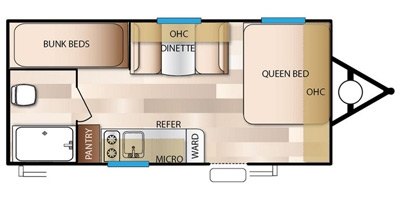 2016 Forest River Salem Cruise Lite FS Edition 195BH floorplan